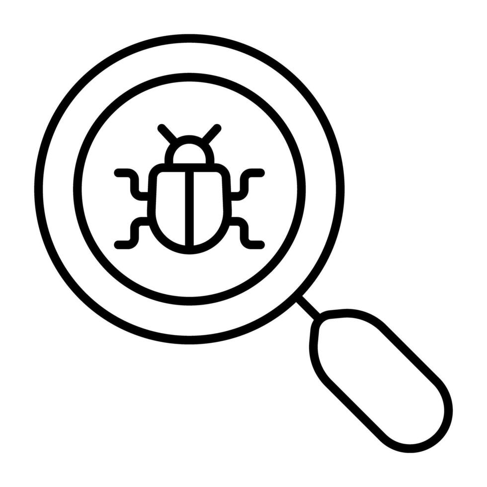 Virus under magnifying glass, debugging 48208644 Vector Art at Vecteezy
