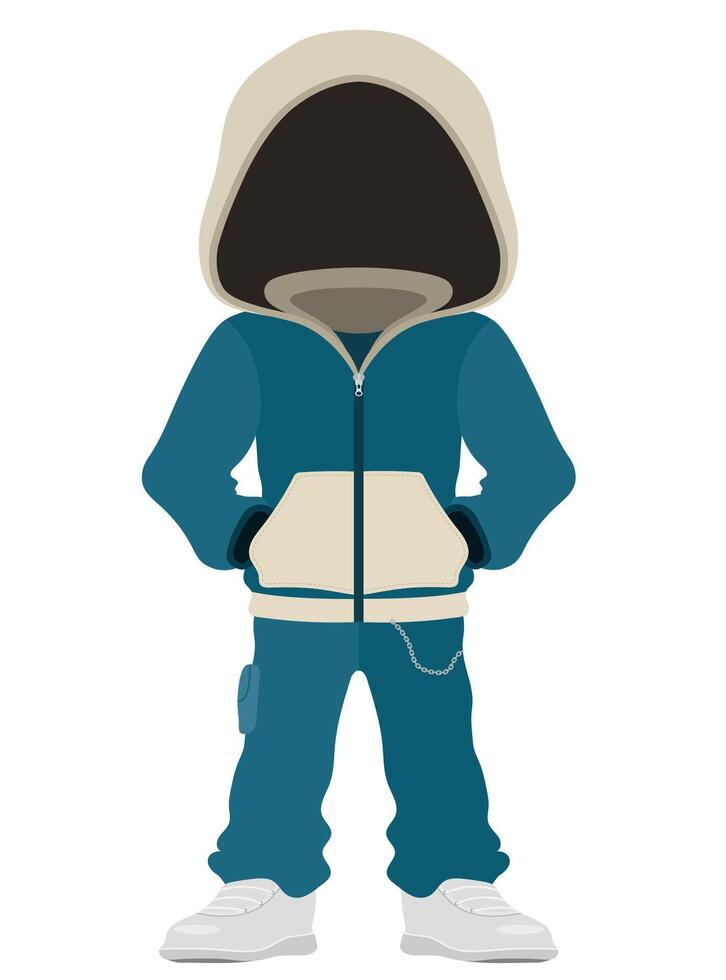 fashion sports suit flat style illustration isolated on white background vector