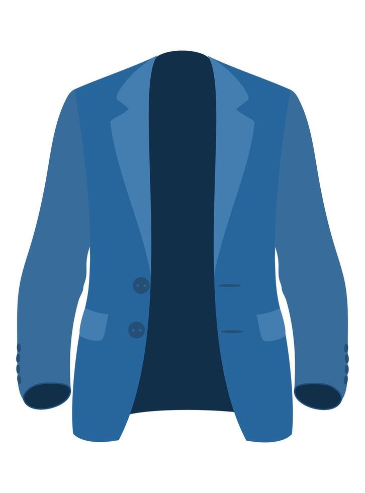 men business suit flat style illustration isolated on white background vector