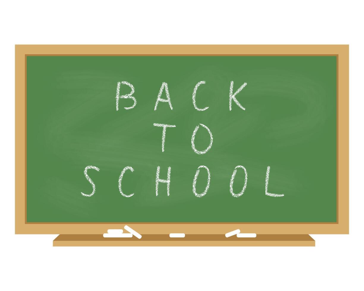 Back to School written on a blackboard. illustration. vector
