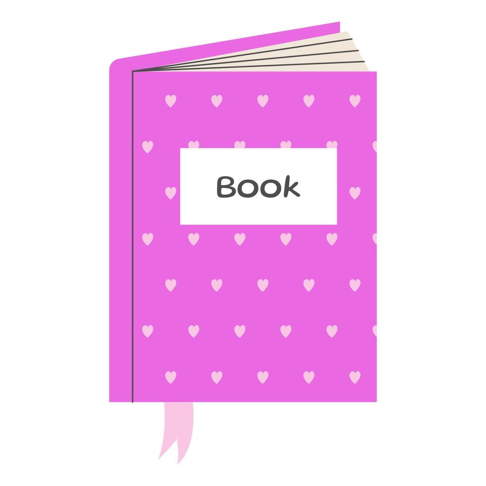Book for studying at school. Back to school again. illustration. vector