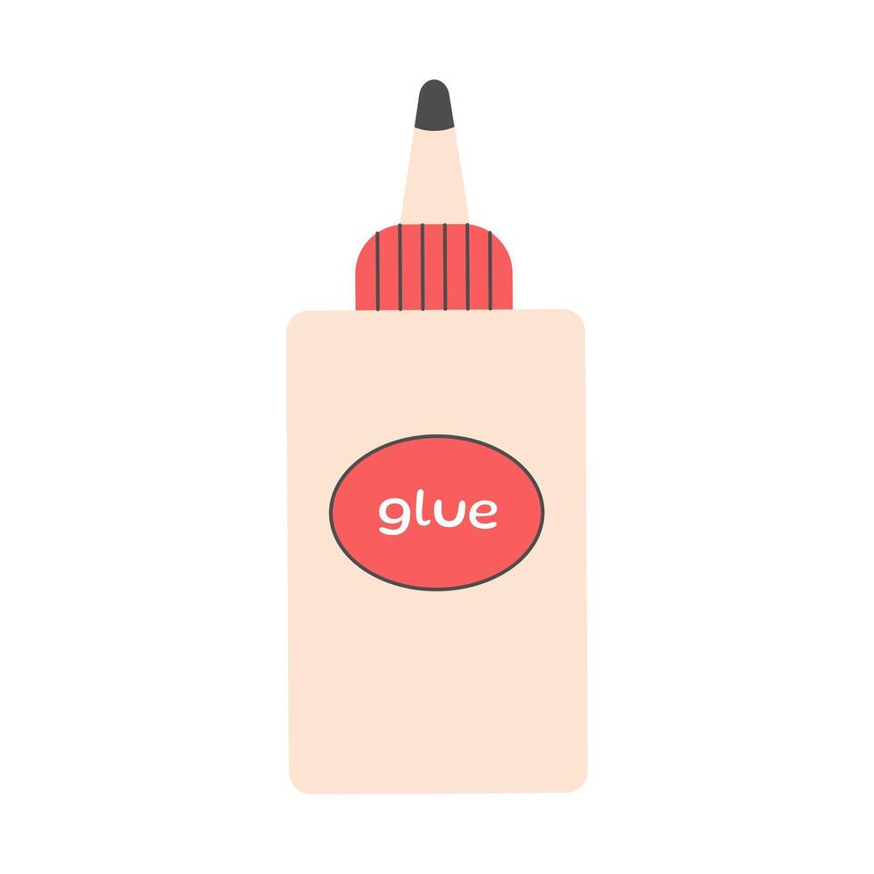 Plastic glue bottle. Stationery. illustration. vector