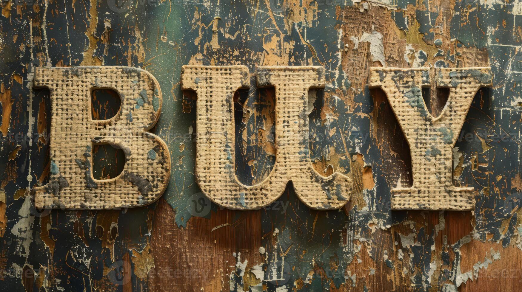 Beige Buy concept creative art poster. photo