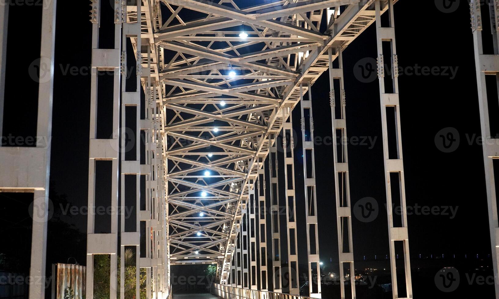 Travelling mid night at Kolkata Babu Ghat Bridge photo