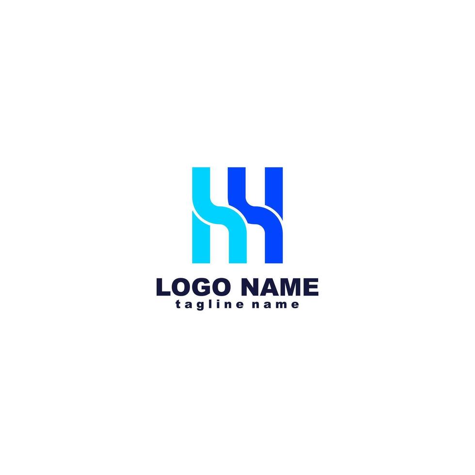 initial WM lowercase Logo design vector