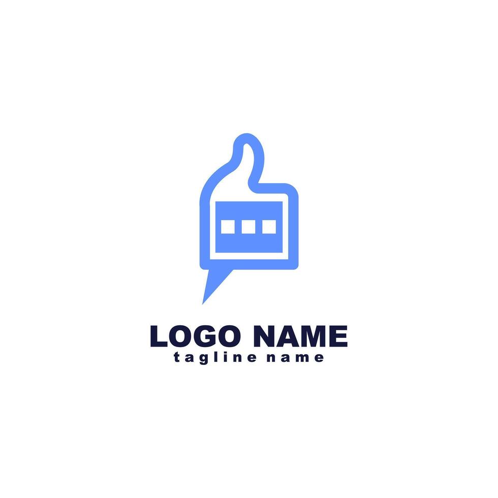 like message Logo design vector