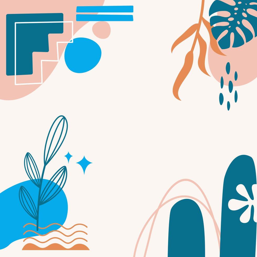 organic earth tone simple boho pattern background wallpaper layout illustration banner paper print art editable vector