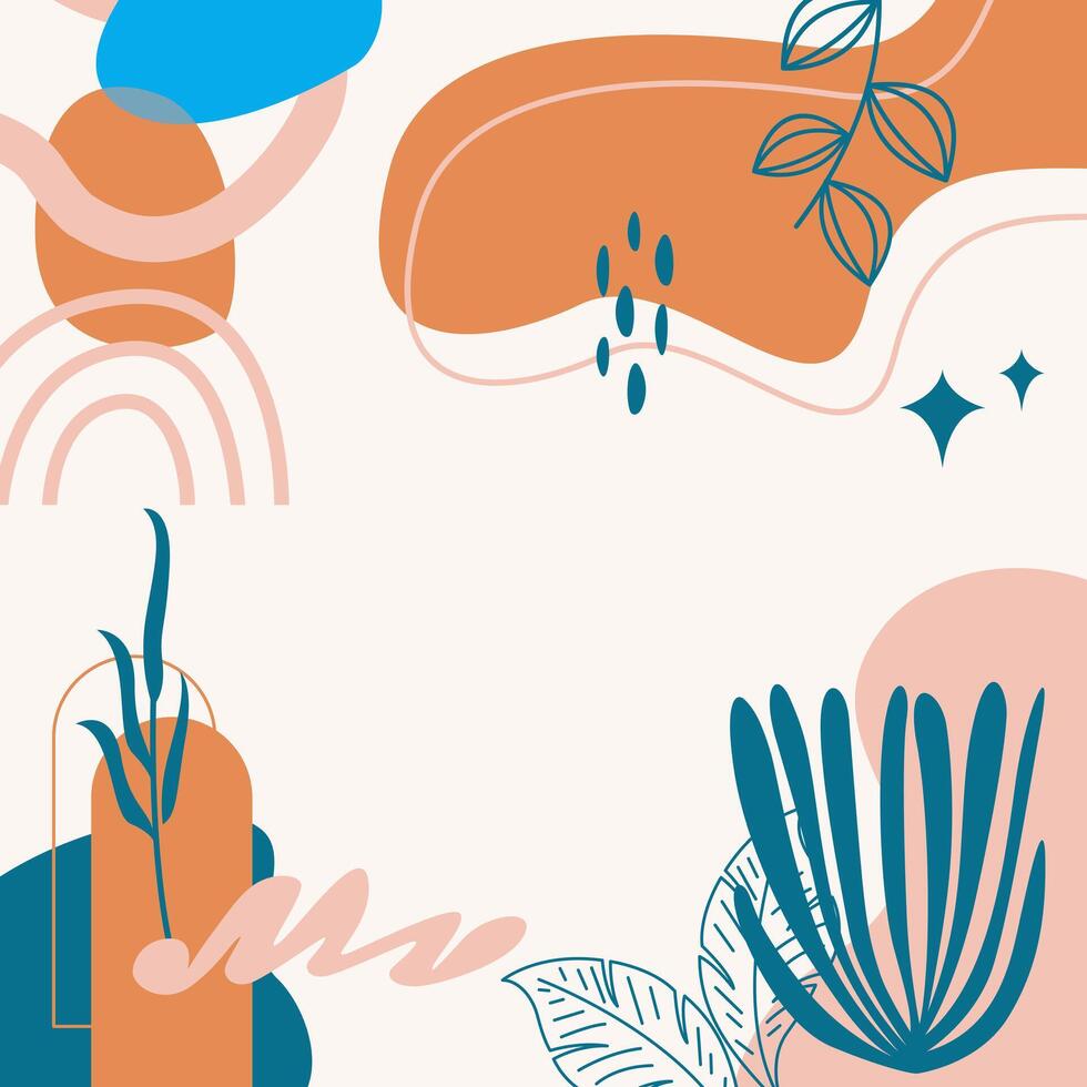 organic earth tone simple boho pattern background wallpaper layout illustration banner paper print art editable vector