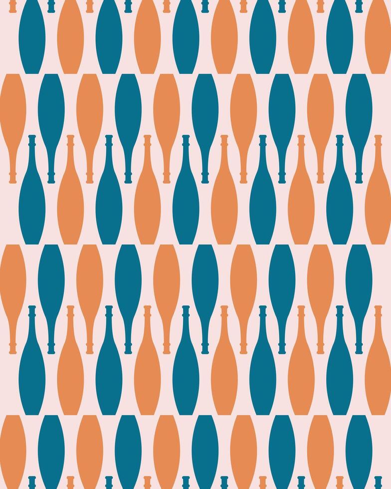 Bottle vase boho pattern background illustration paper artprint wallpaper banner layout fabric editable vector