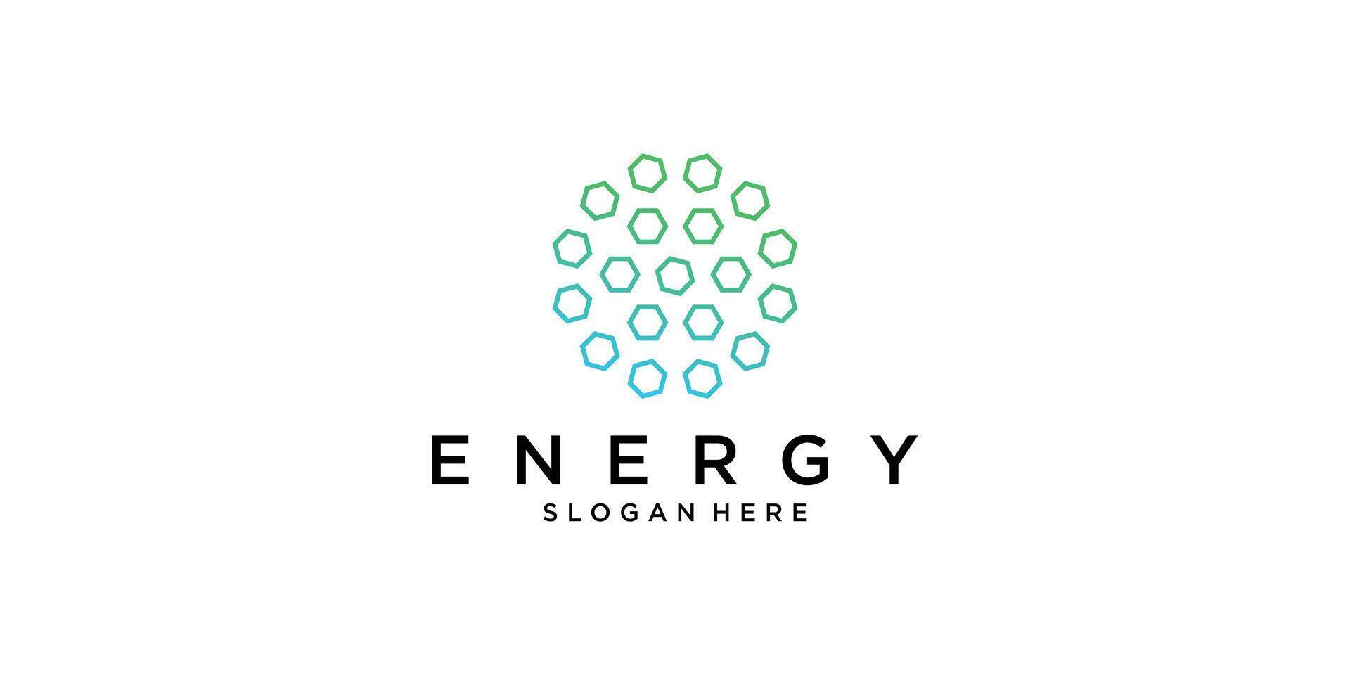 Simple energy logo design with modern style premium vector