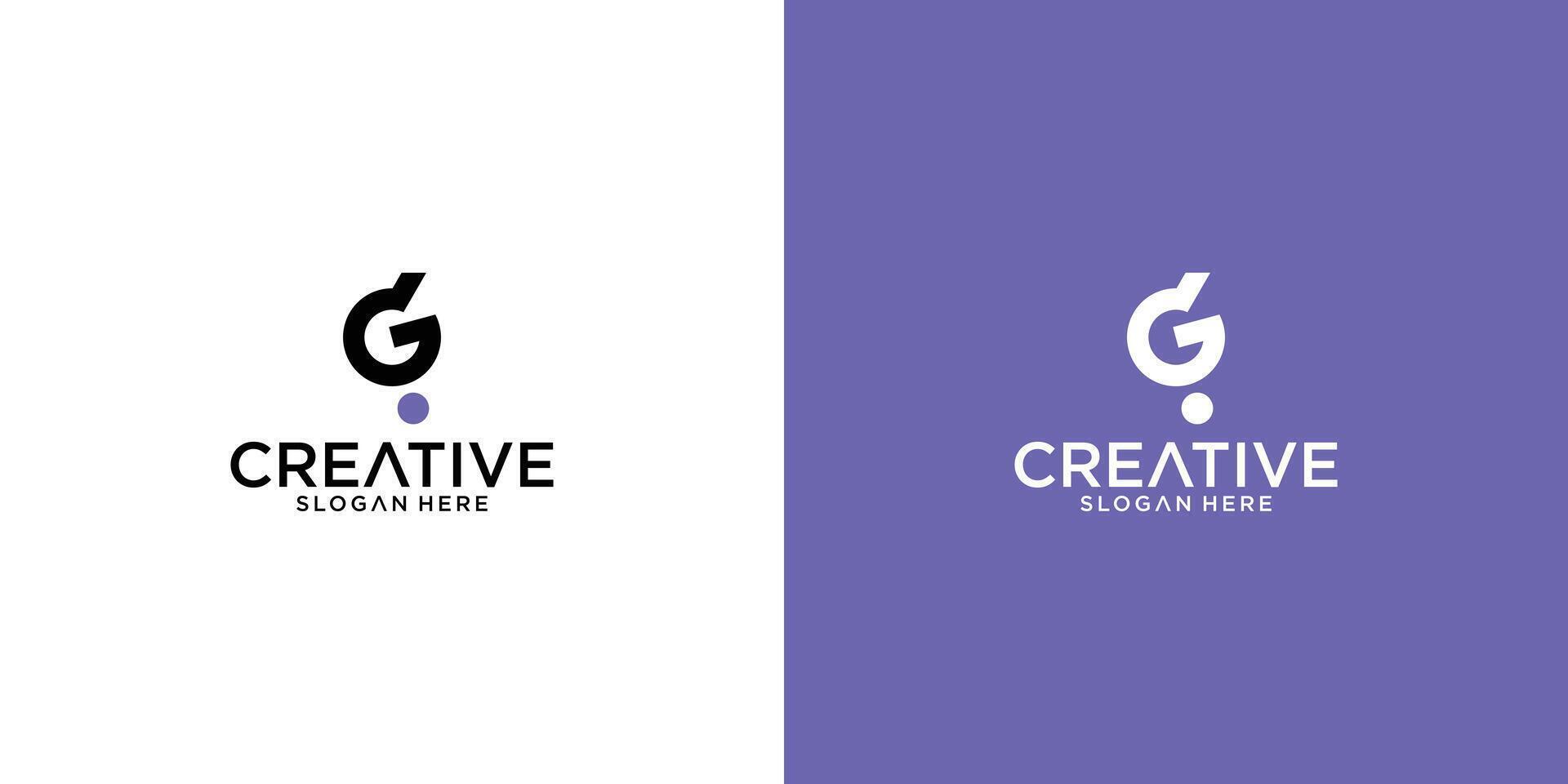Creative letter G logo design with modern style premium vector