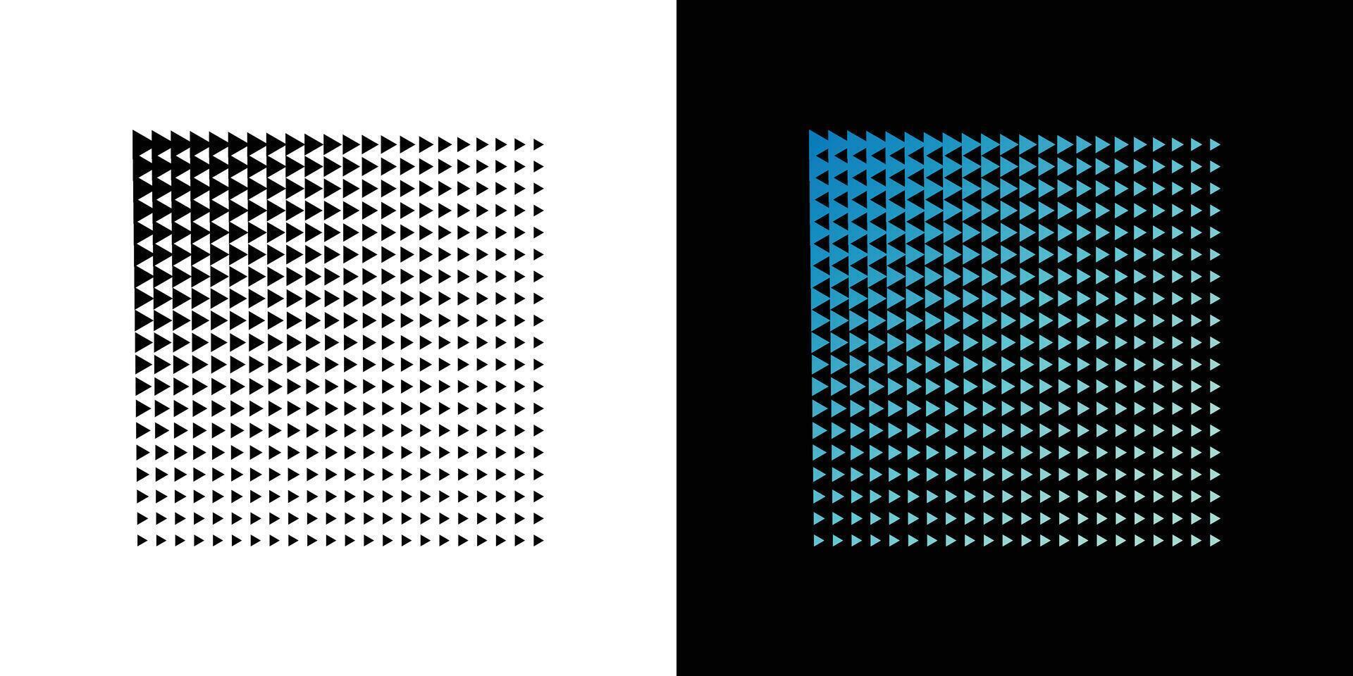Creative triangle halftone logo design with modern style , premium vector
