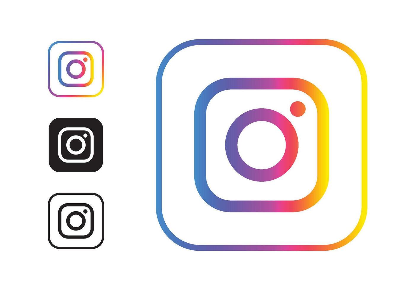Instagram logo Design, Instagram Symbol , Instagram icon vector