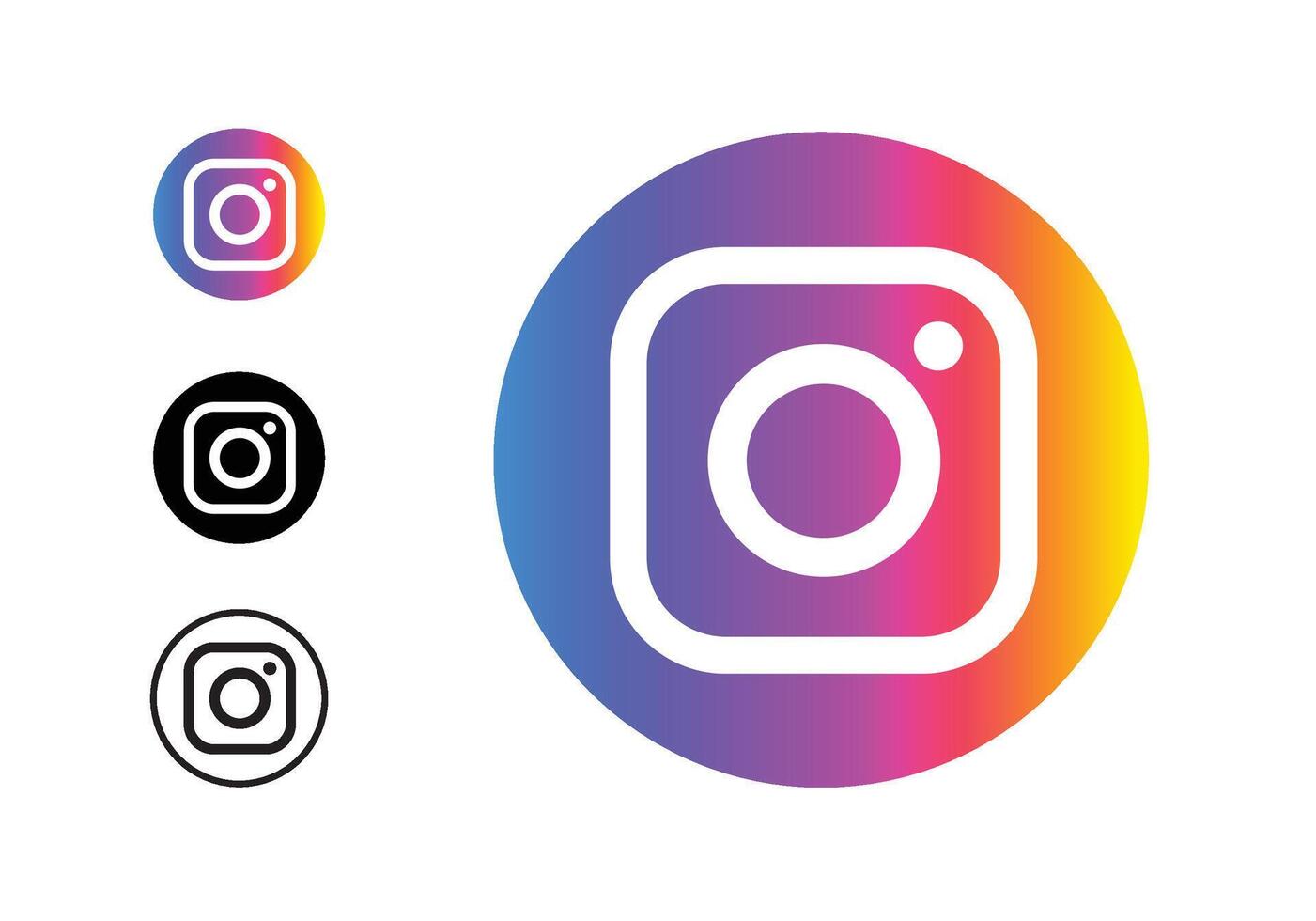 Instagram icon symbol sign, Instagram logo vector