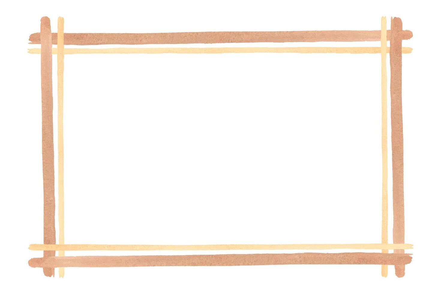 Rectangular frame painted with watercolors. Frame made of pink and pastel shades of watercolor. All objects are drawn by hand. Watercolor illustration. For printing on fabric, design, scrapbooking vector