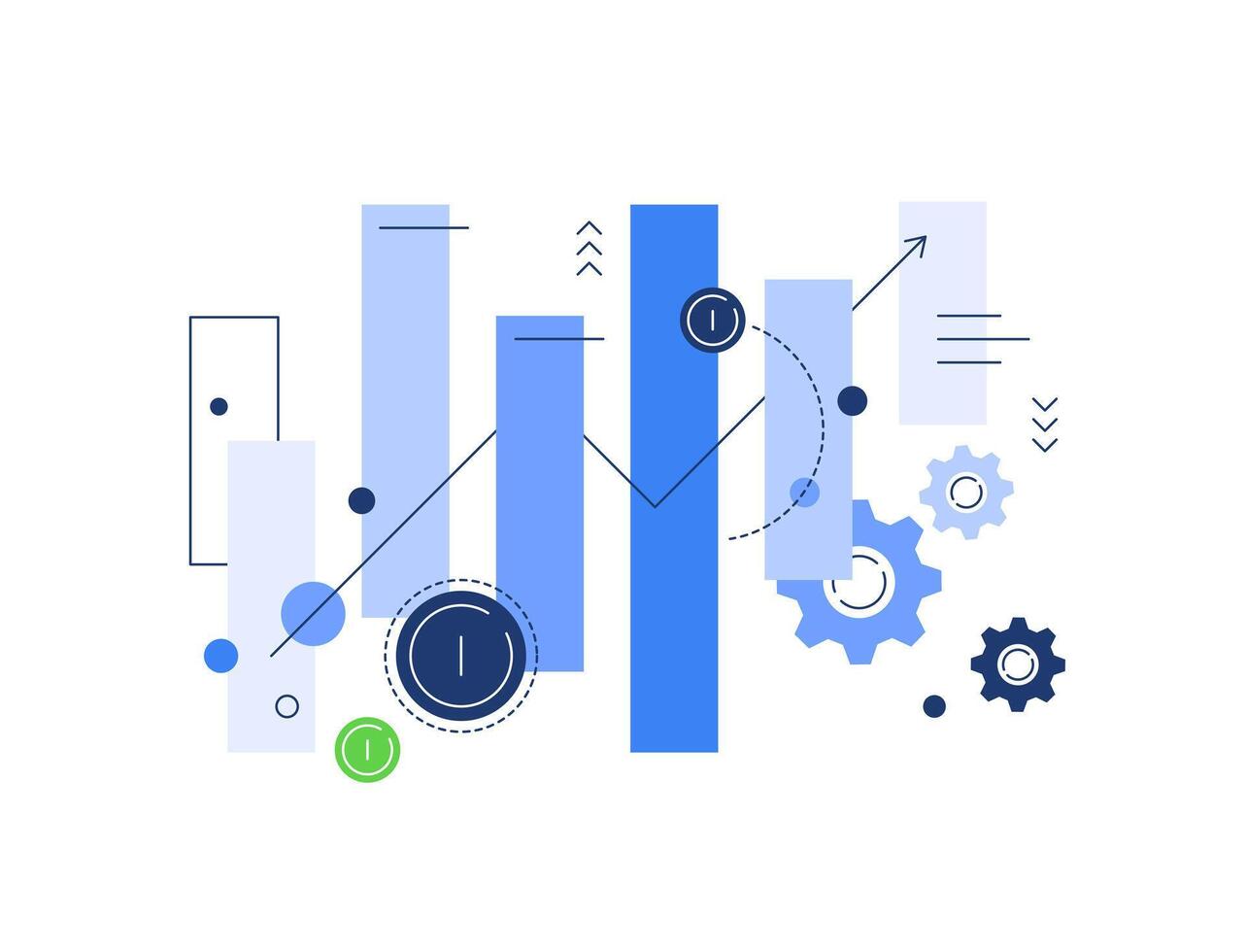 Data science and big data, Analysis,Infographic element,Digital data processing vector