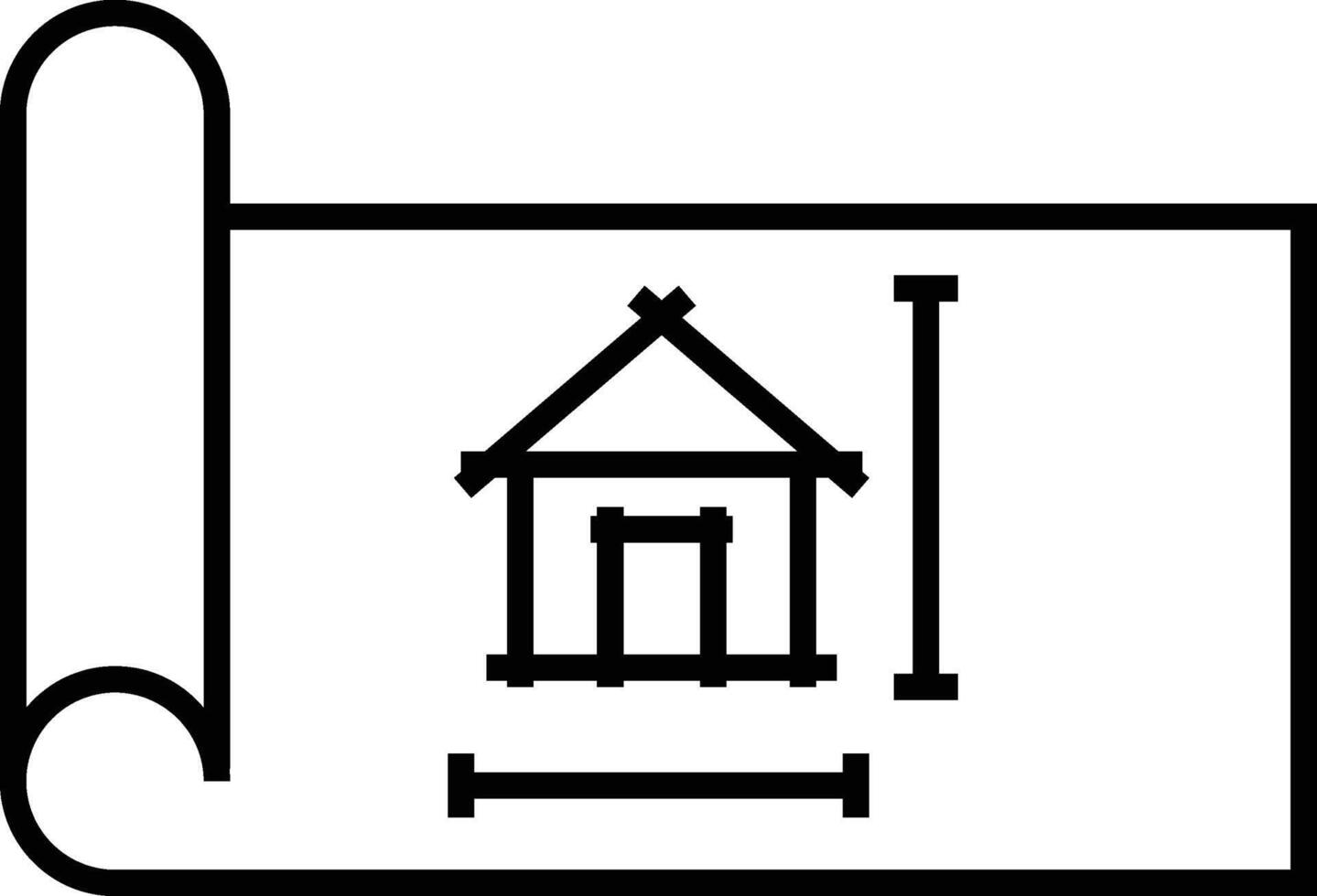 House Plan. Construction Line Icon vector
