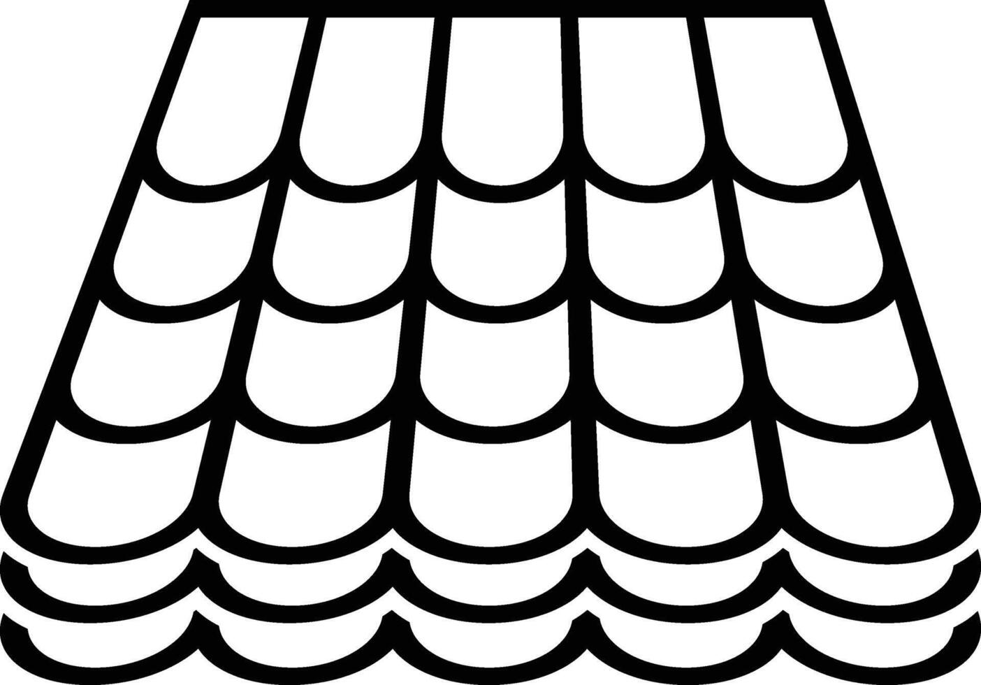 Roof Tiles. Building Line Icon vector