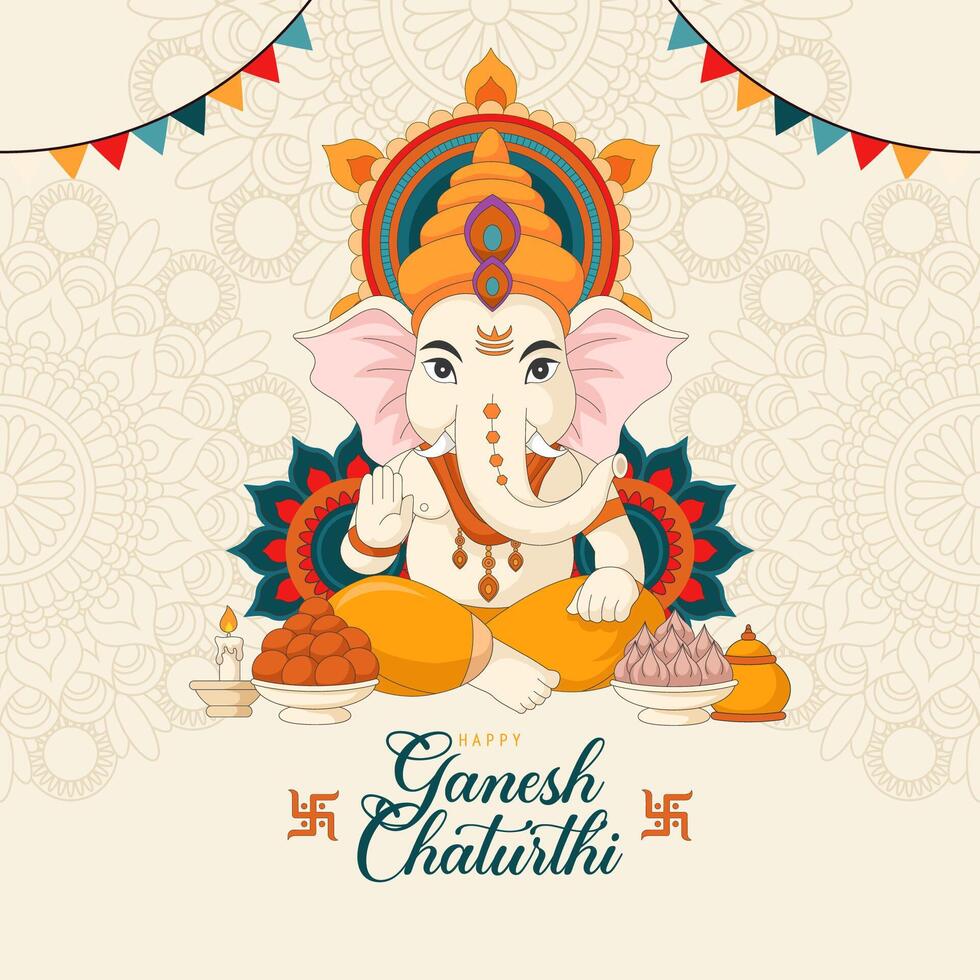 Happy Ganesh Chaturthi background vector