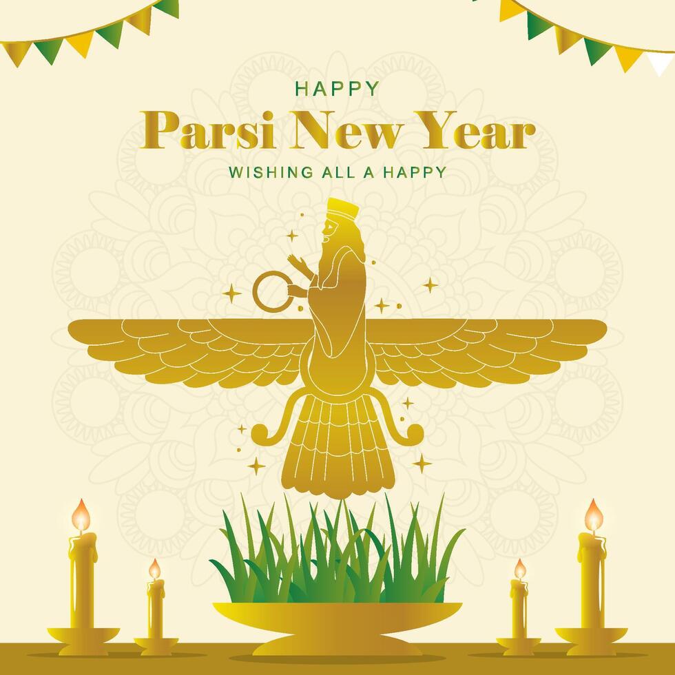 Happy Parsi New Year Background vector