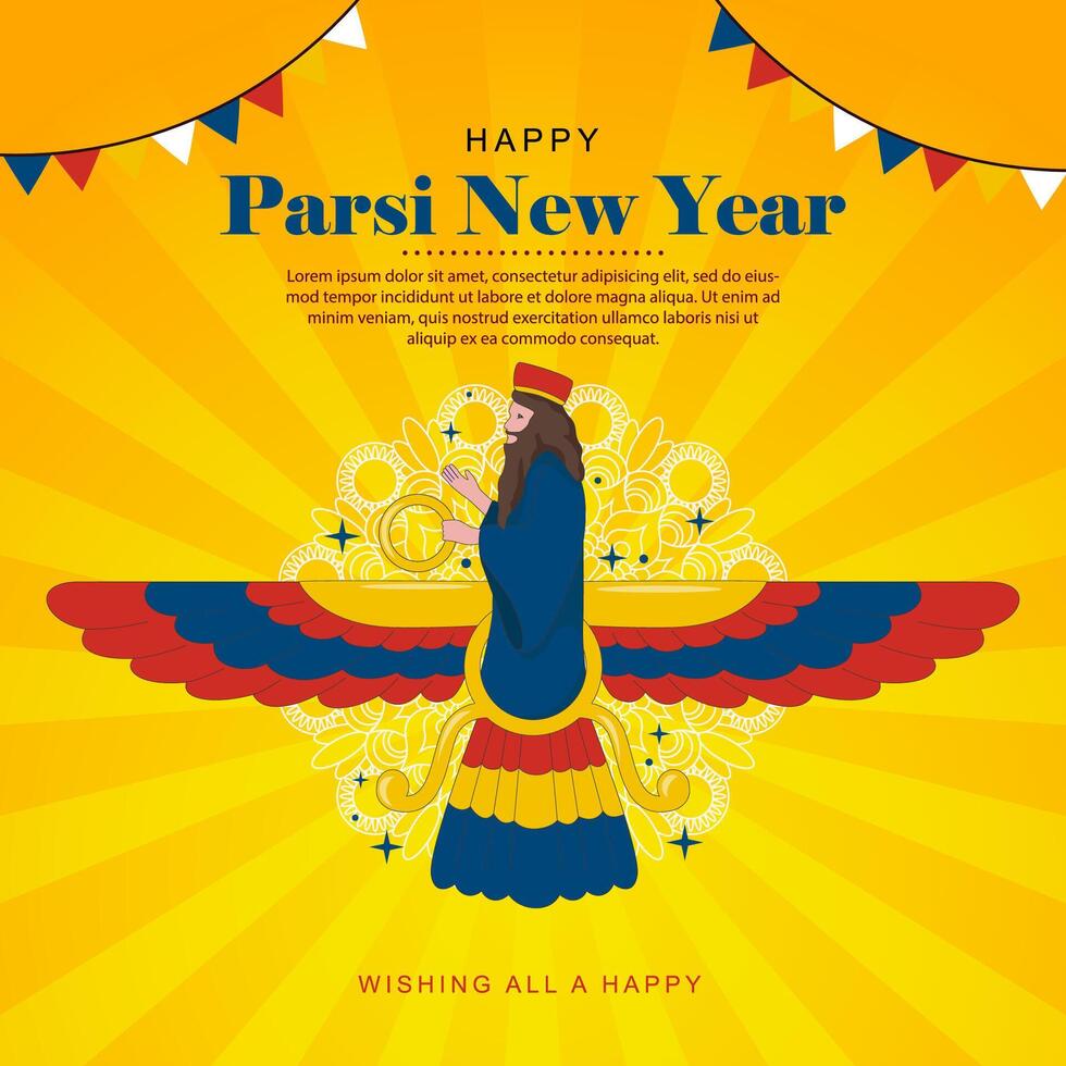 Happy Parsi New Year Background vector