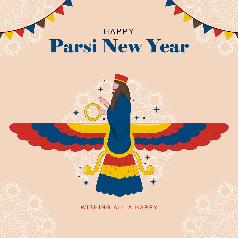 Happy Parsi New Year Background vector