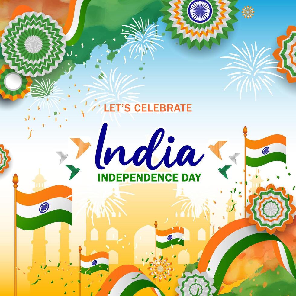 india independence day background vector