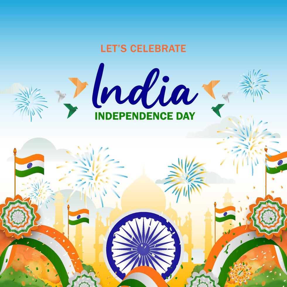 india independence day background vector