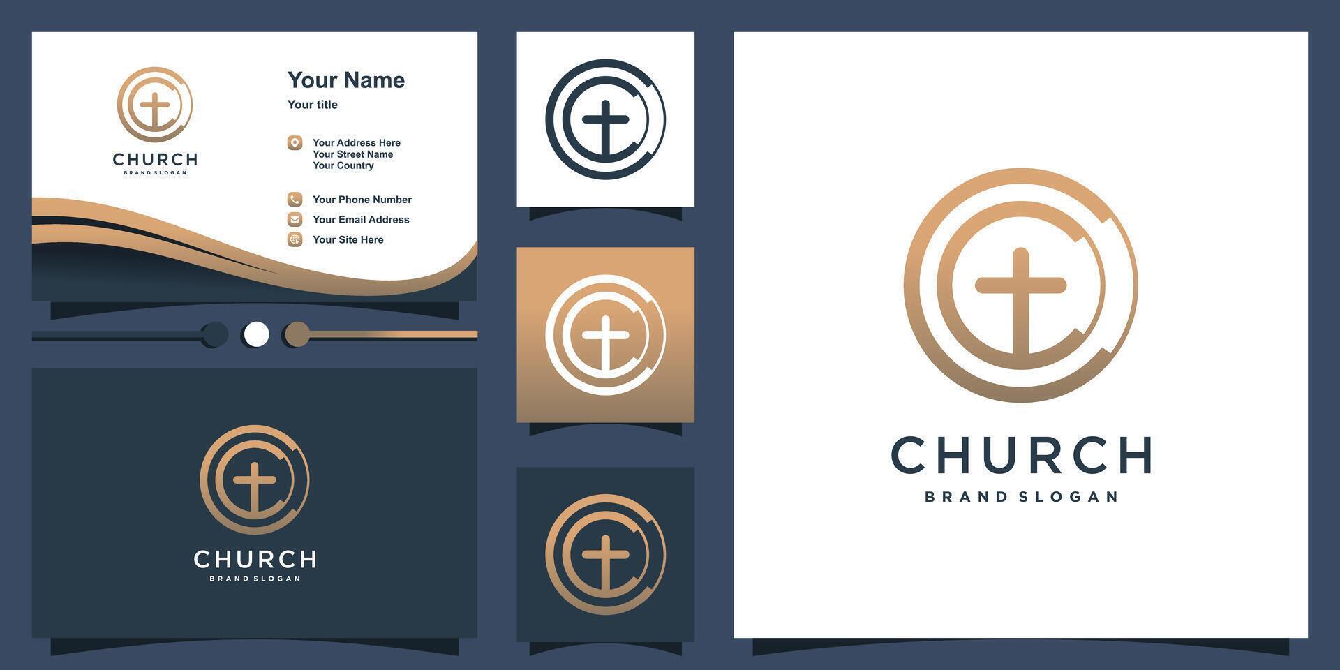 Iglesia diseño elemento idea con creativo único concepto alto resolución vector
