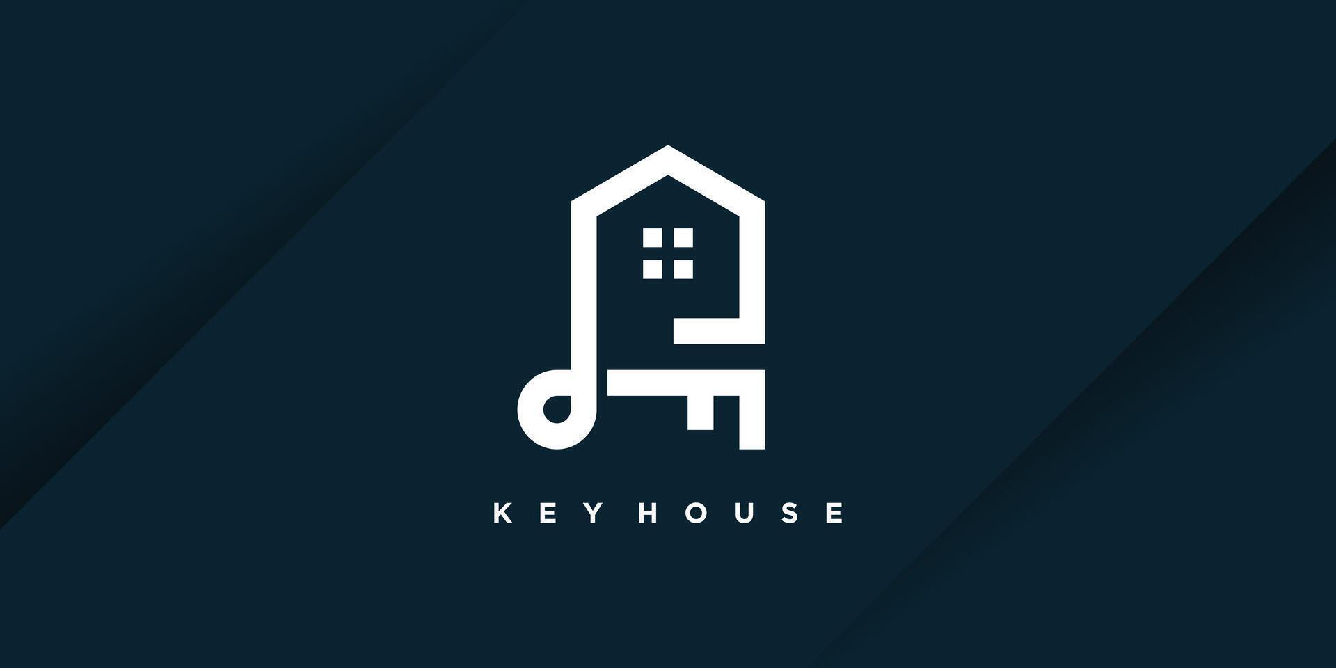 House with key design element idea with creative concept high resolution vector