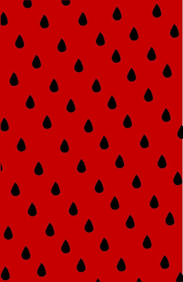 The background of the watermelon is red and the seeds are black vector