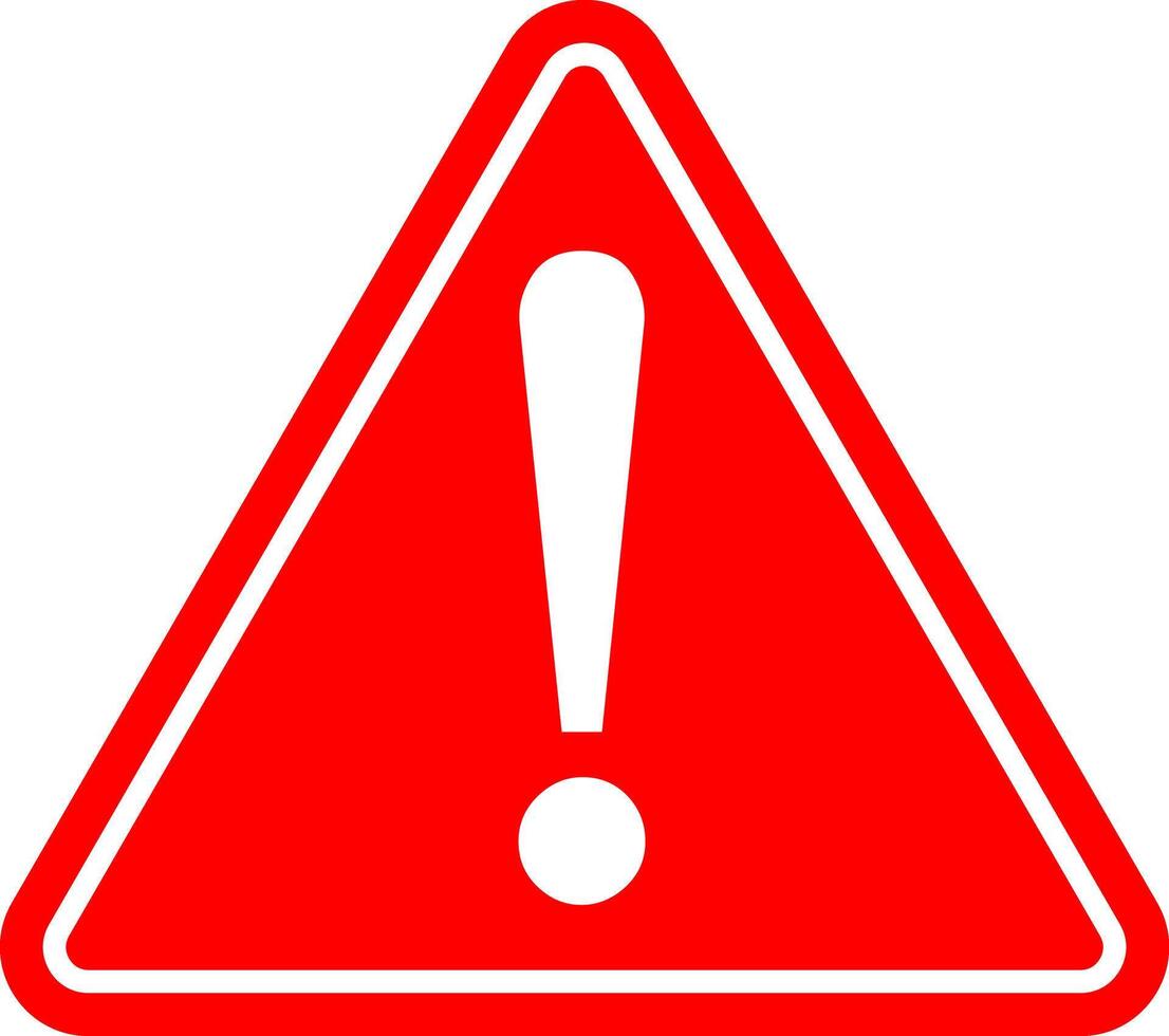 Caution warning signs set. Exclamation marks vector
