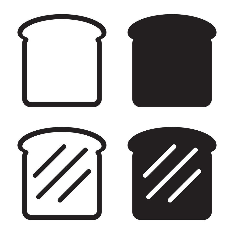Bread slices icon. vector