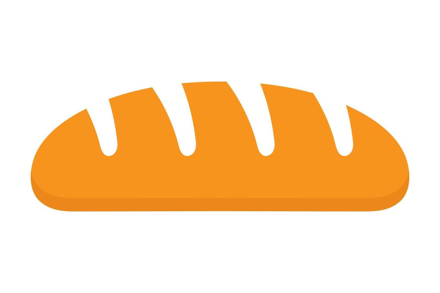 Bread icon, bread loaf flat icon. vector