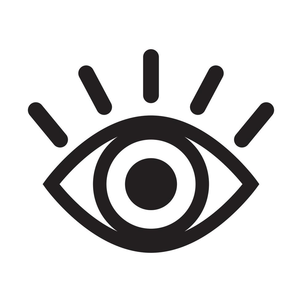 Eye icon, eyeball icon vector