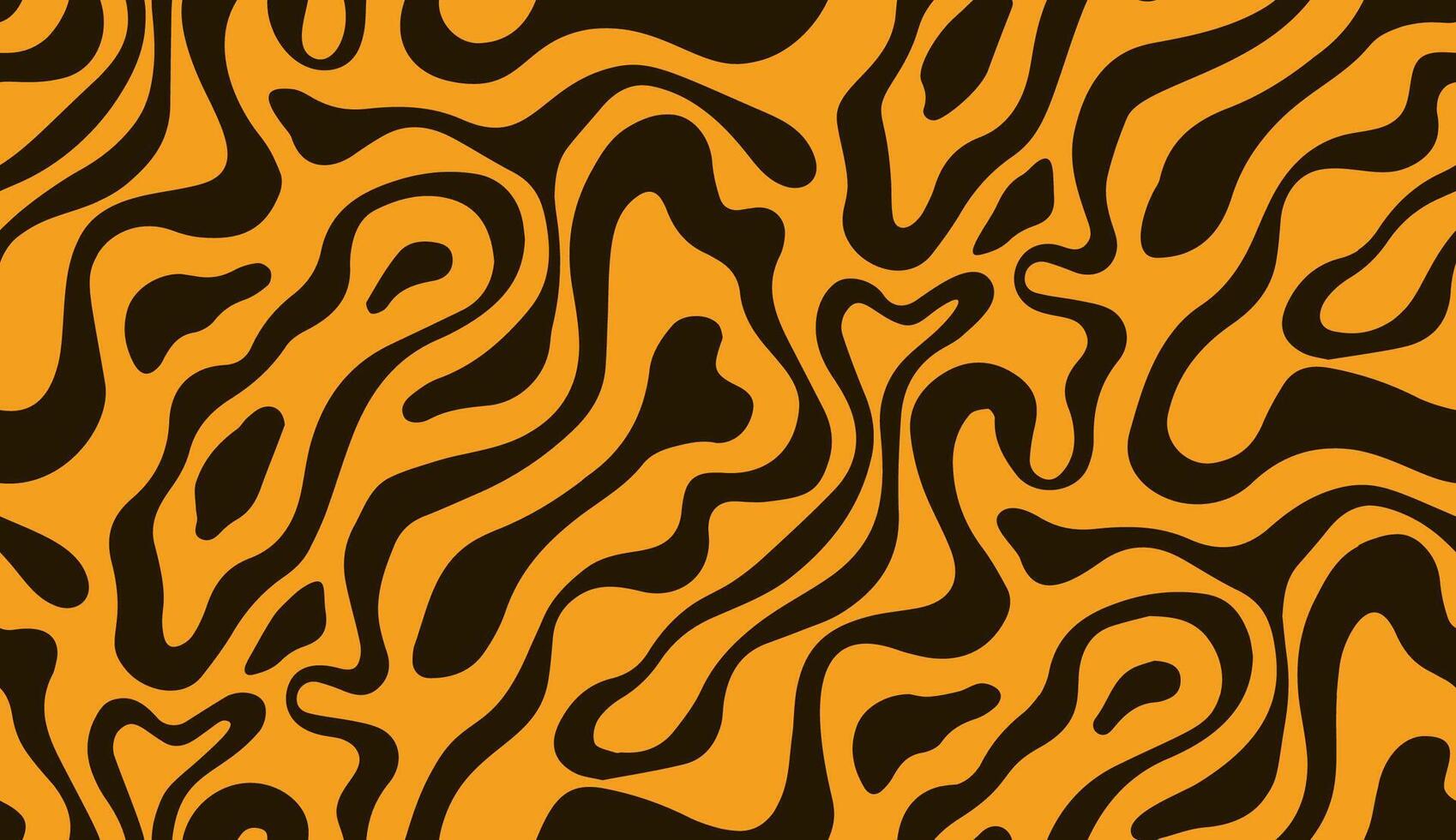 Seamless leopard print pattern in orange and black vector