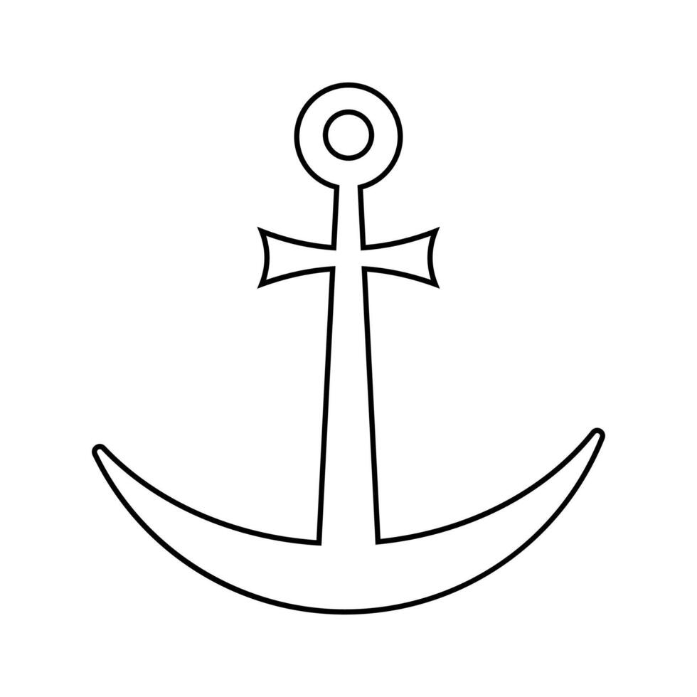 linear anchor icon. Single image for design on white background vector