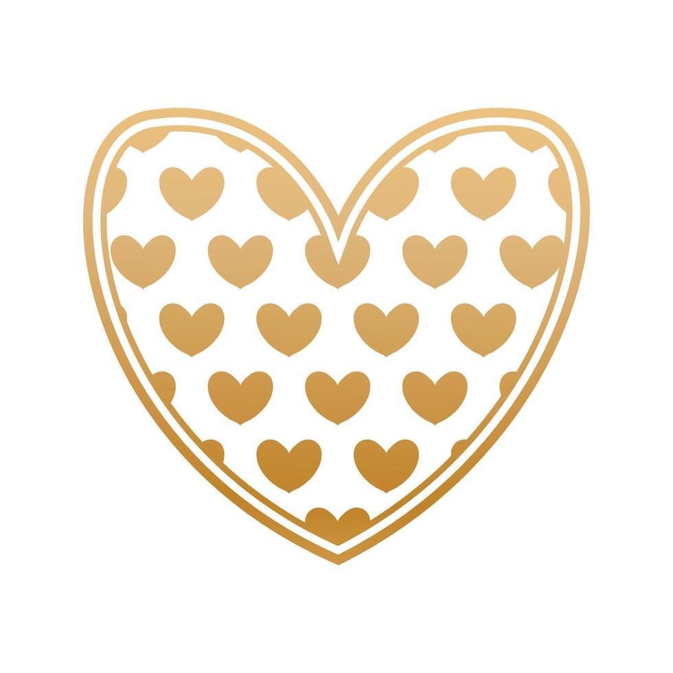 heart made of hearts, simple illustration on white background, clipart, icon, valentine day, love vector