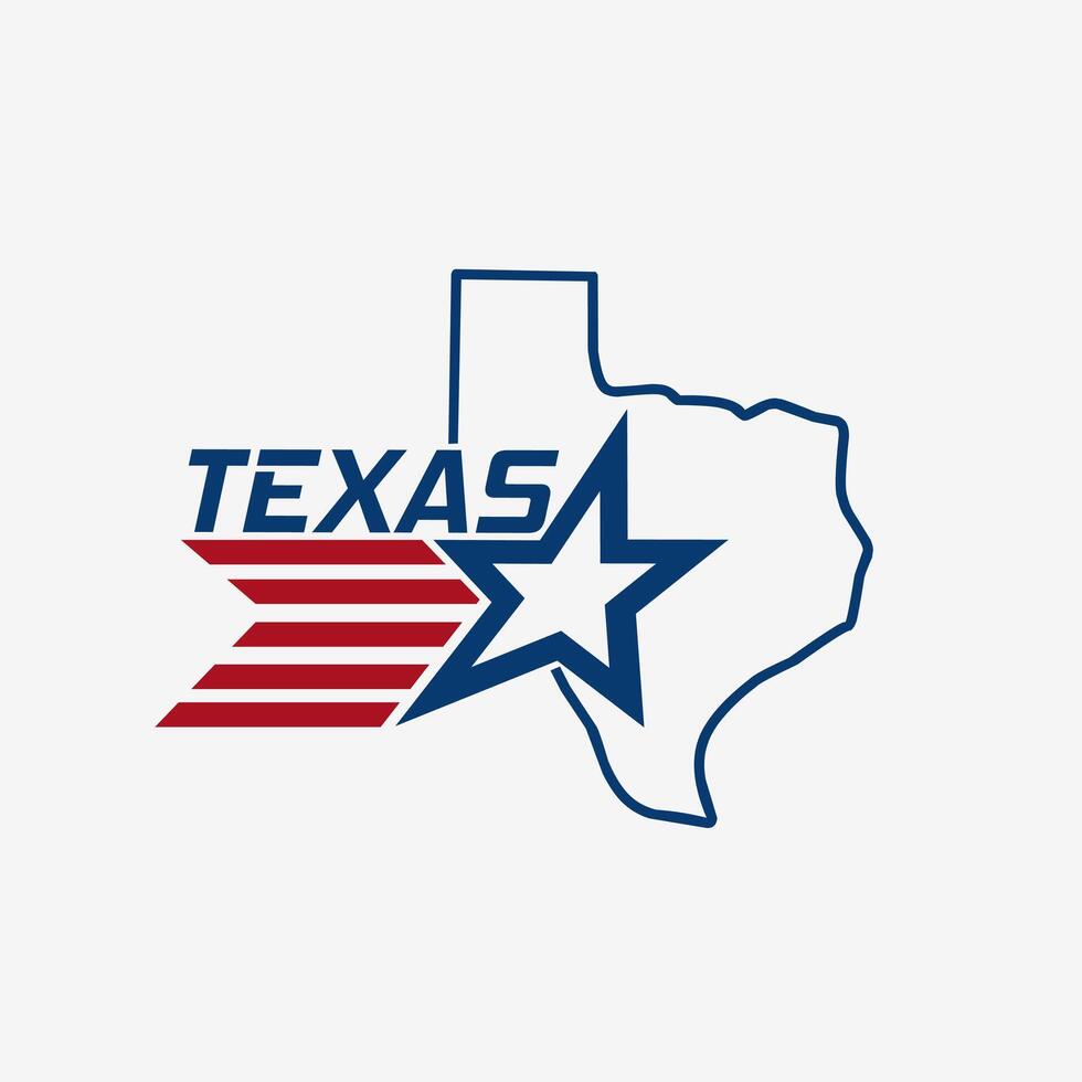 texas star with map perfect for print, apparel, etc vector