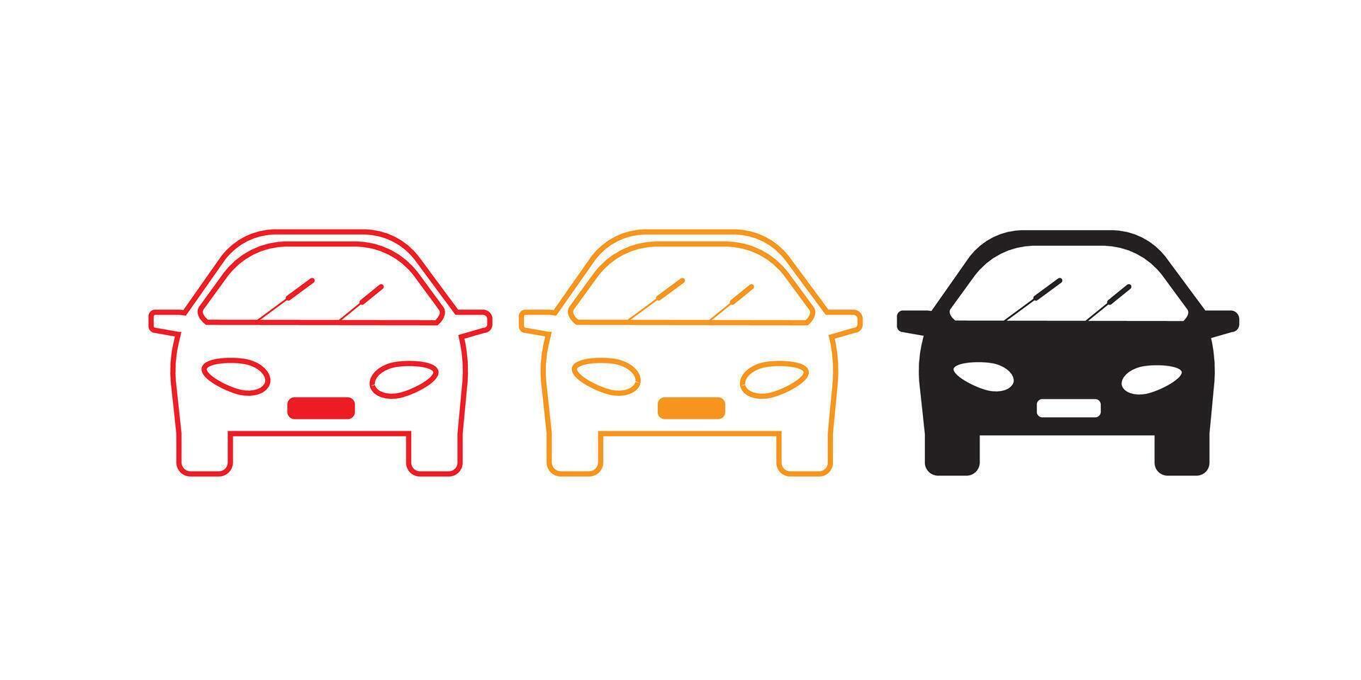 Luxury Car Front View Icon vector