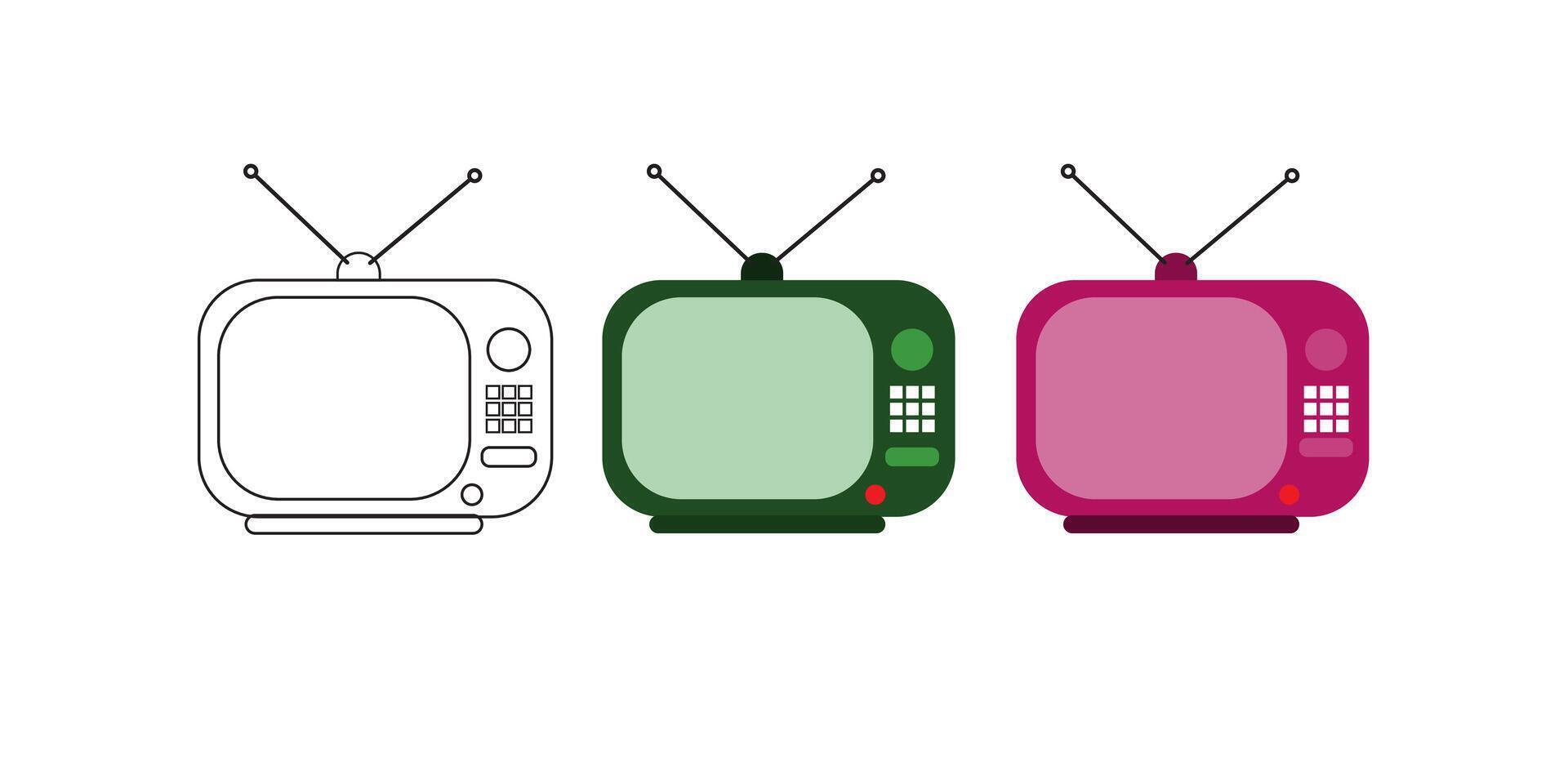 television icon design template vector