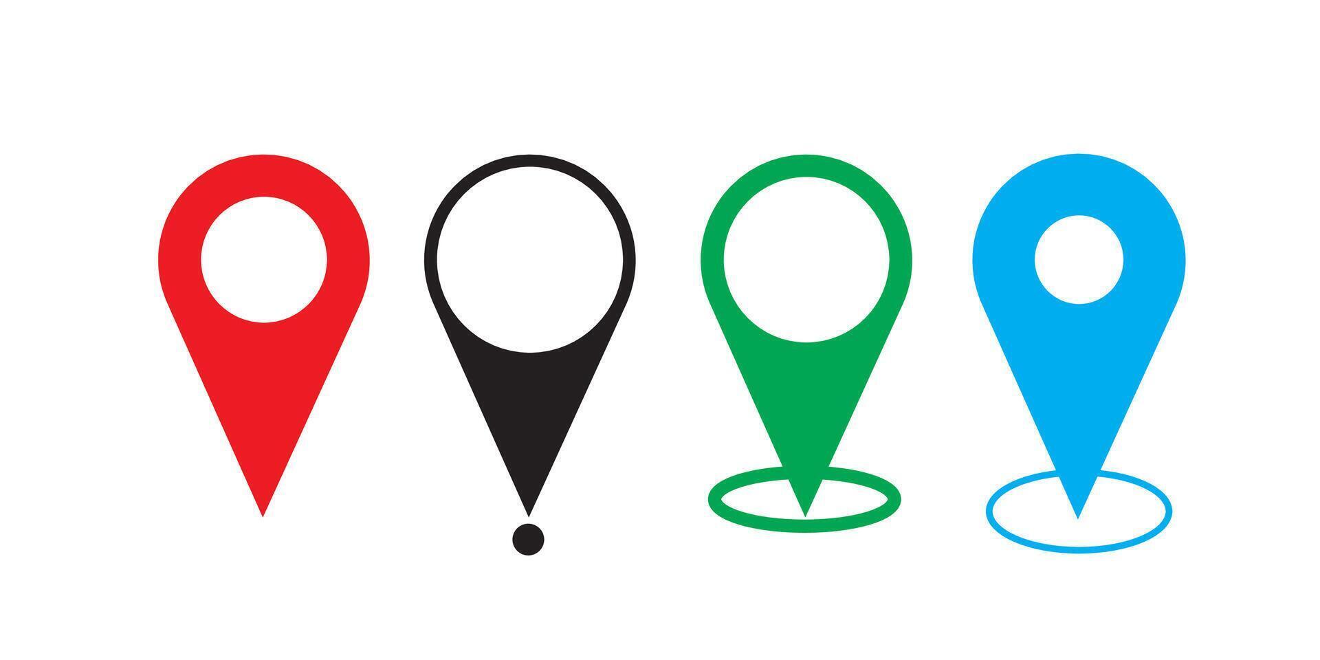 icon of simple forms of point of location vector