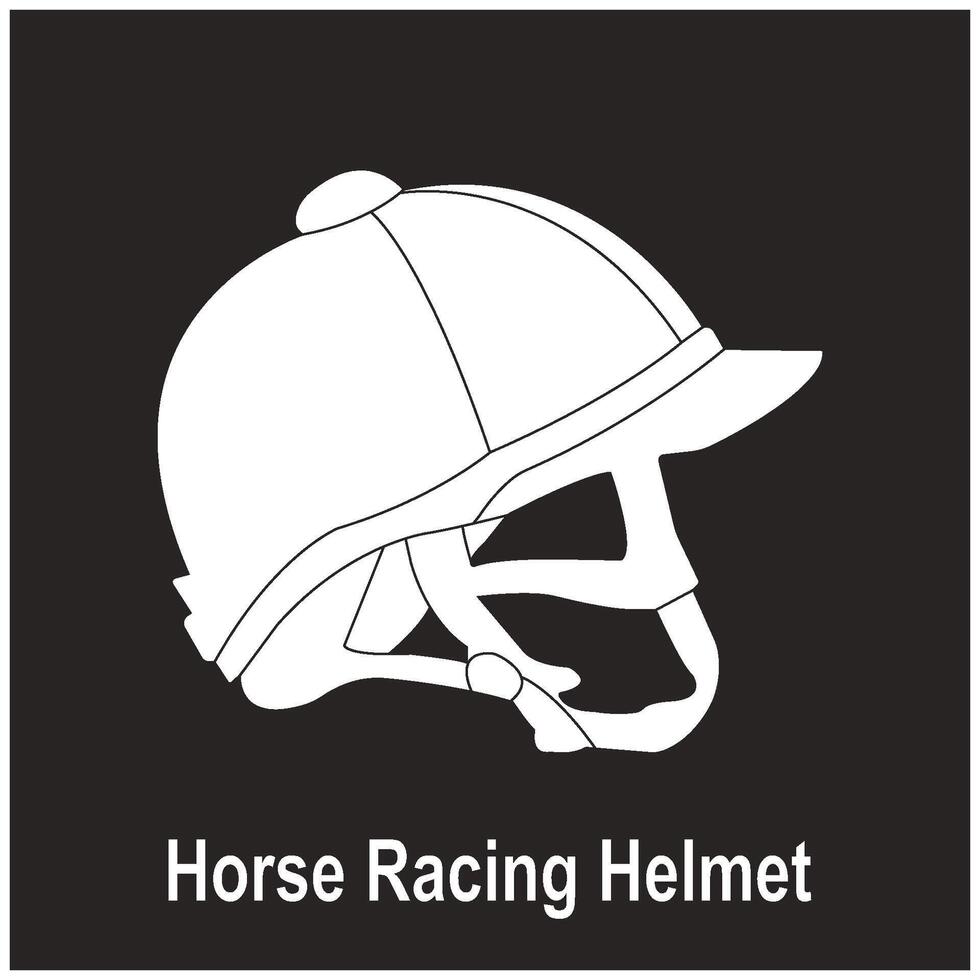 horse jockey helmet design vector
