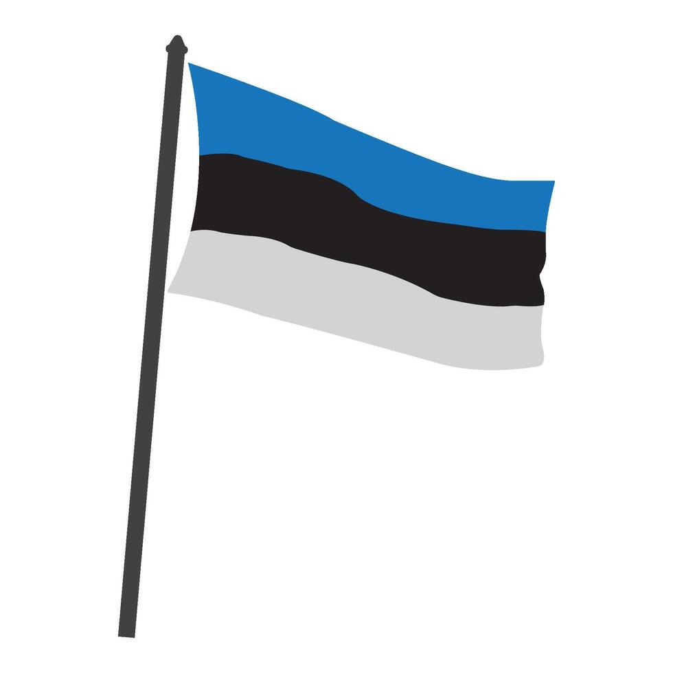 Estonian flag icon design vector