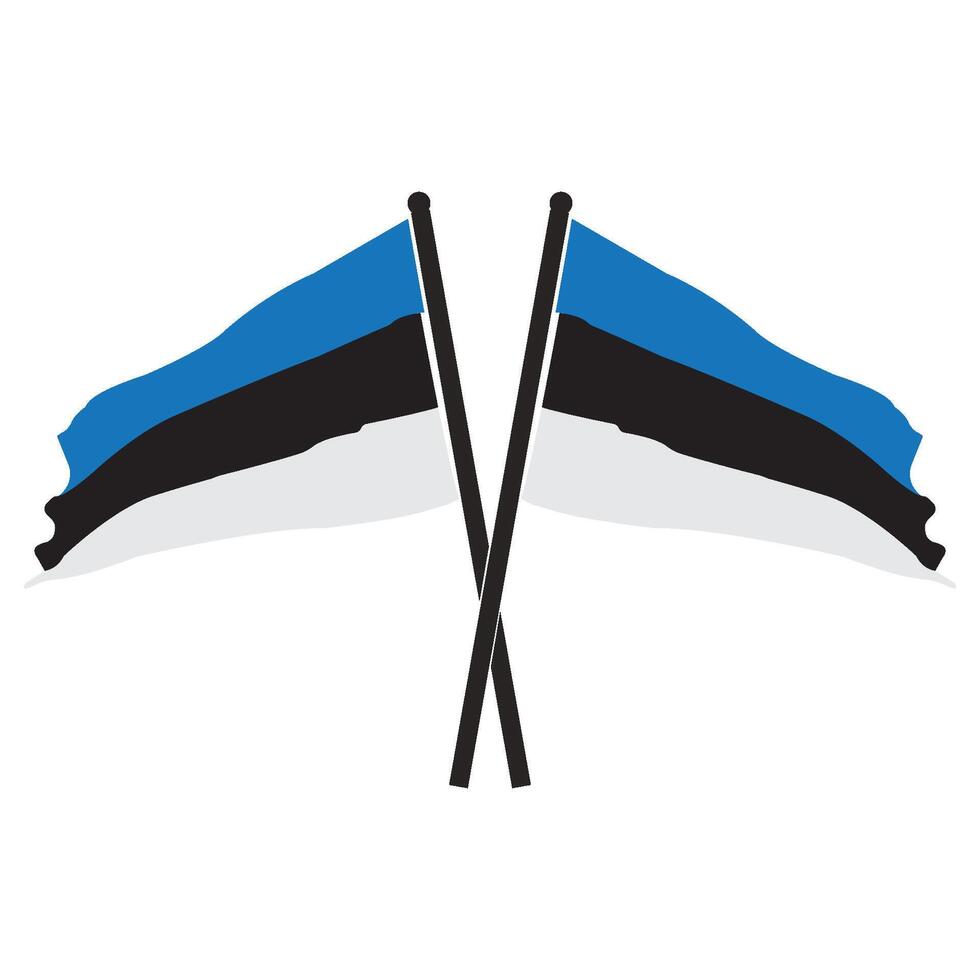 Estonian flag icon design vector