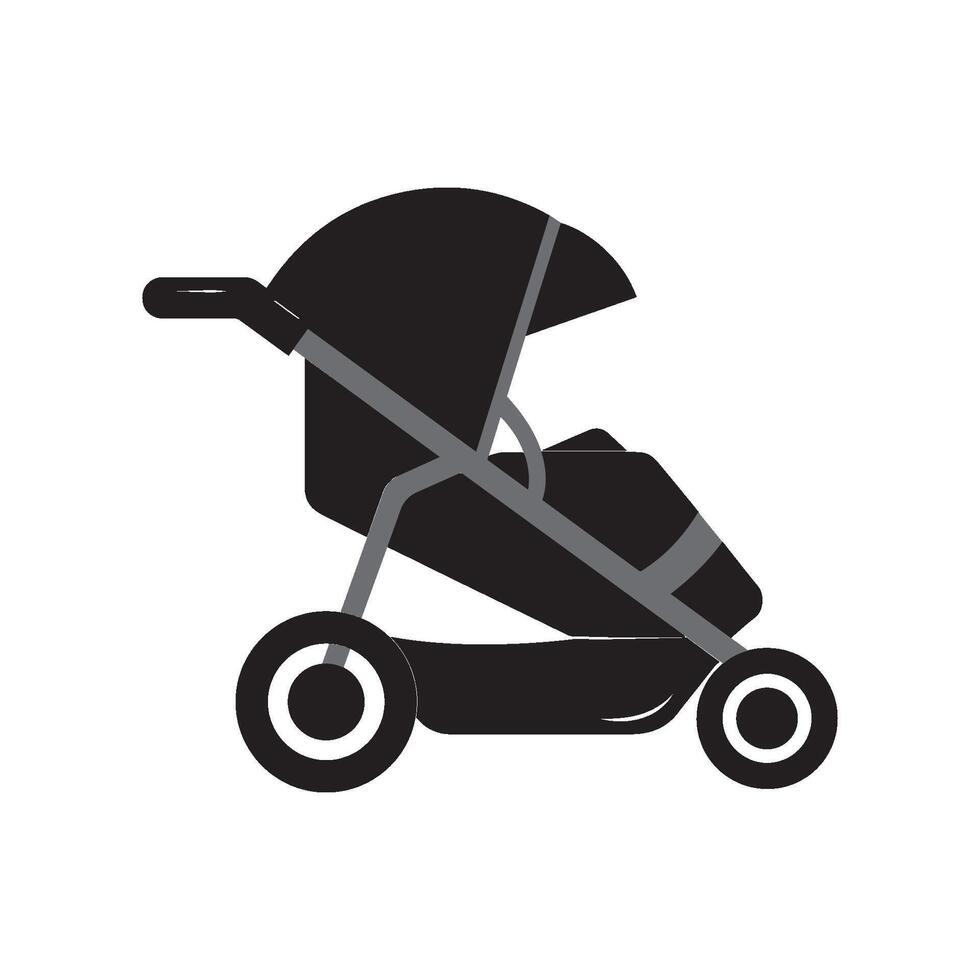 baby stroller icon design vector