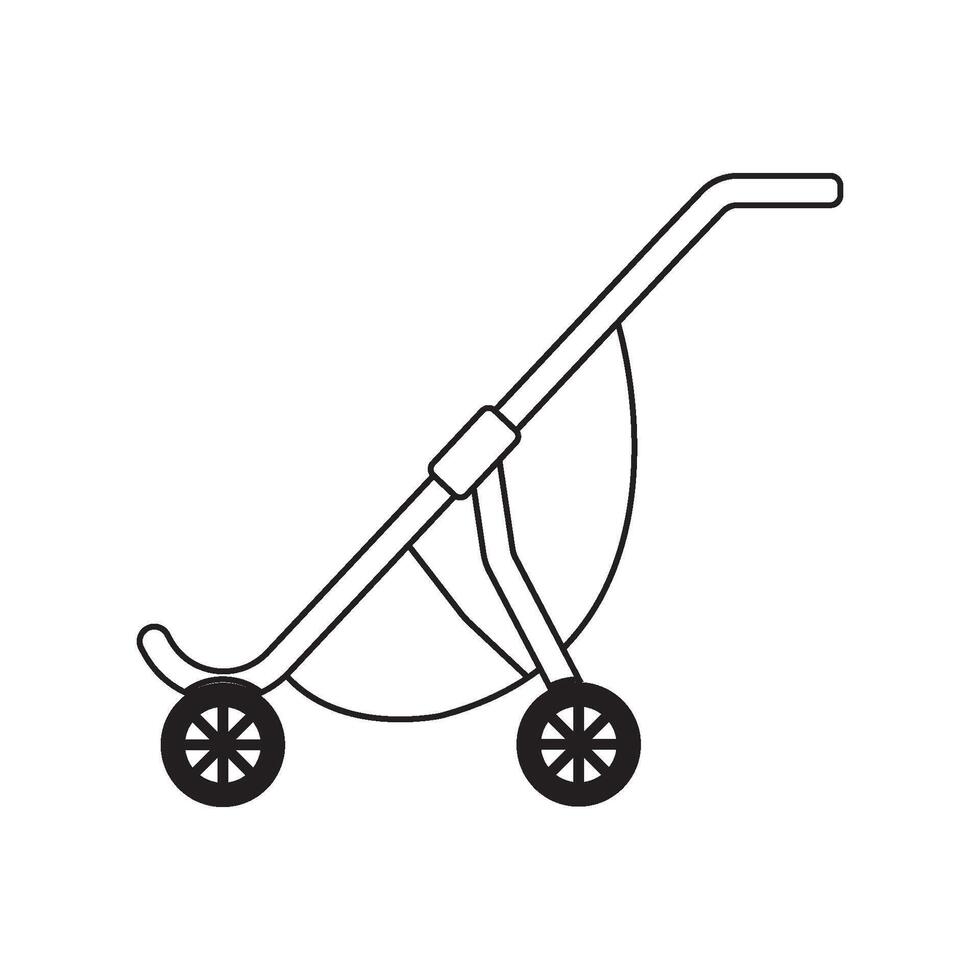 baby stroller icon design vector
