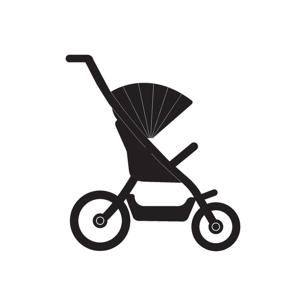 baby stroller icon design vector
