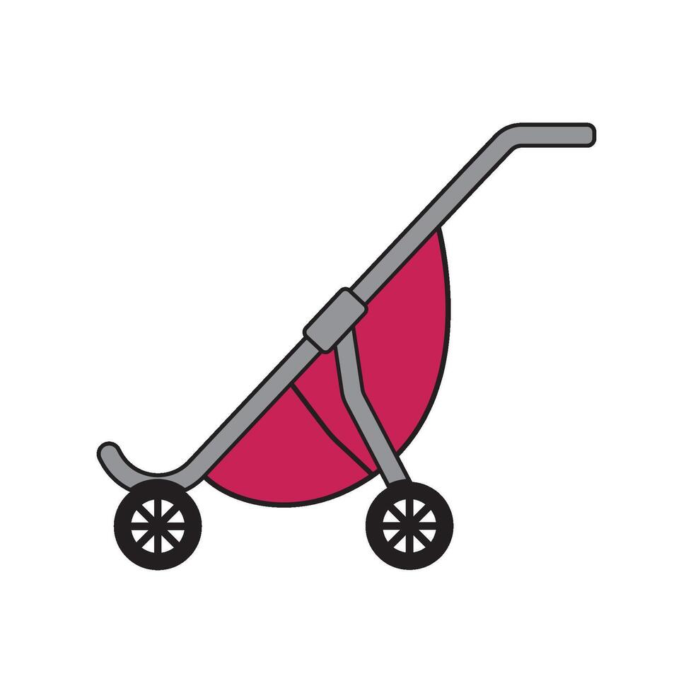 baby stroller icon design vector