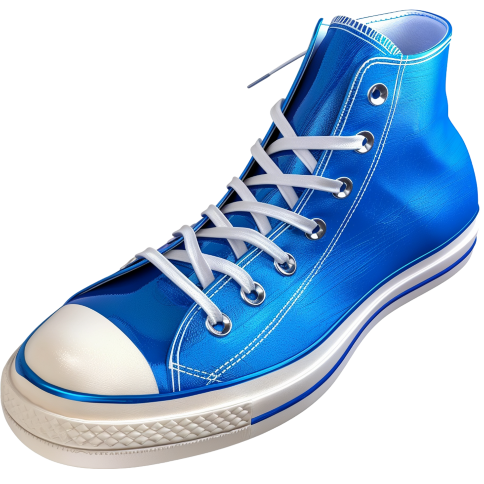 Generated Ai Blue sneakers shoes png